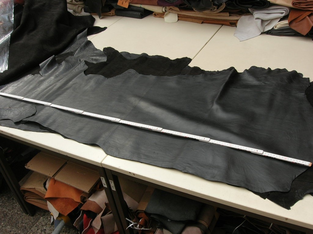 Kalbleder schwarz knitter 1,2 mm (T1417KN) 