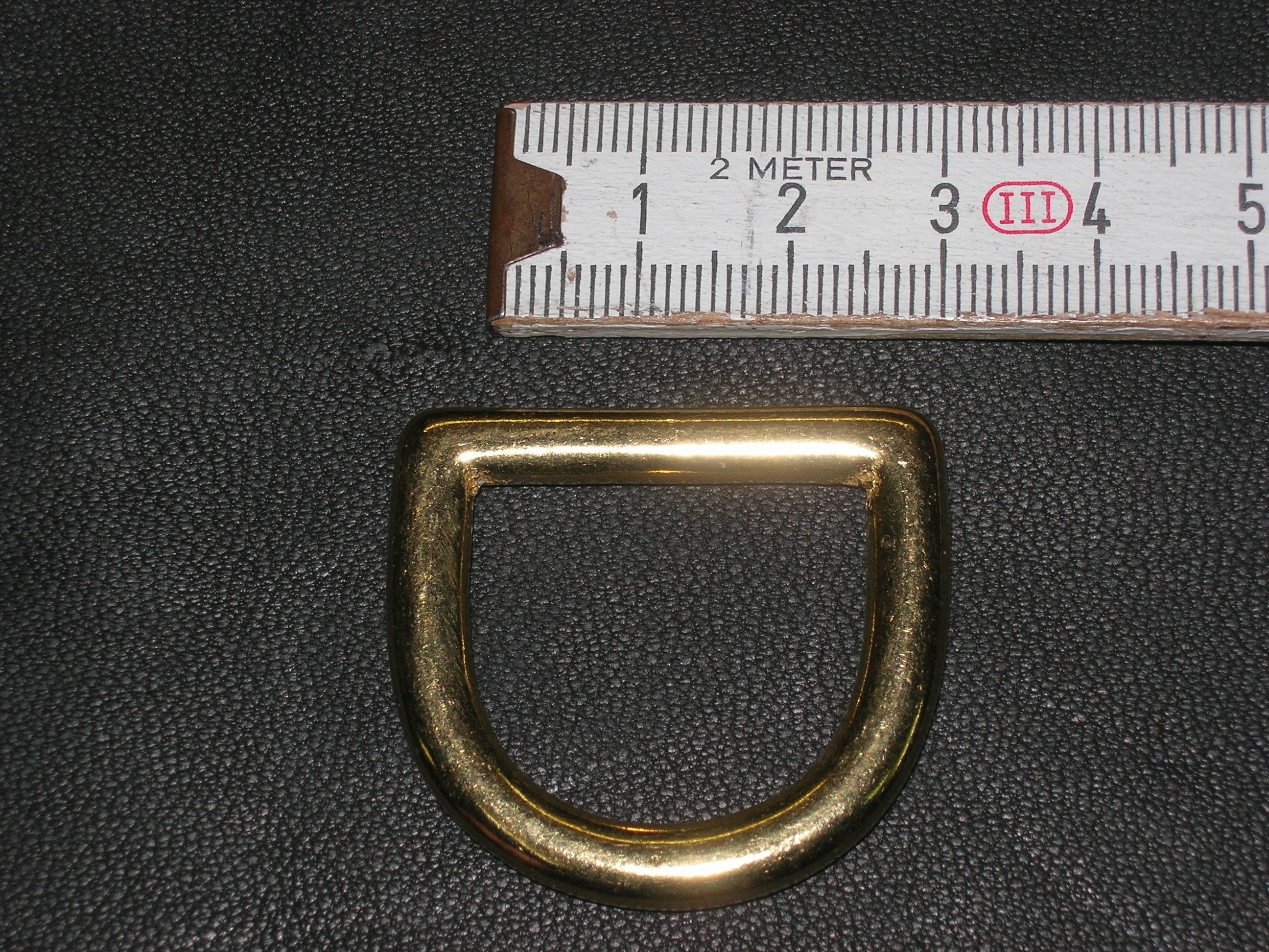 D-Ring 2,5 cm  massiv messing (452B 1me)