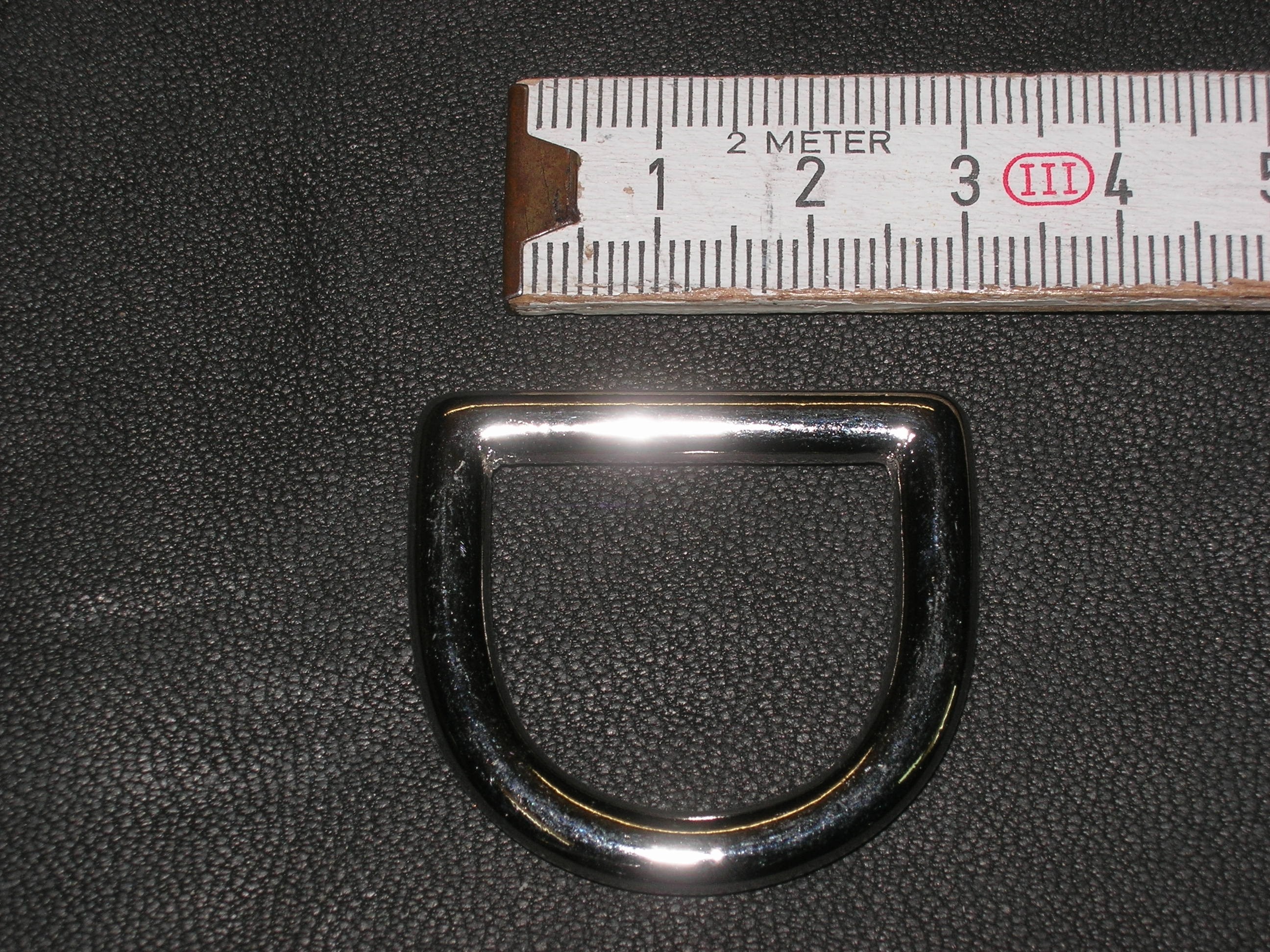 D-Ring 2,5 cm massiv messing vernickelt (452B 1ni)