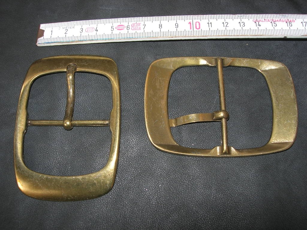 Doppelschnalle 5,0 cm altmessing (BZ145) 
