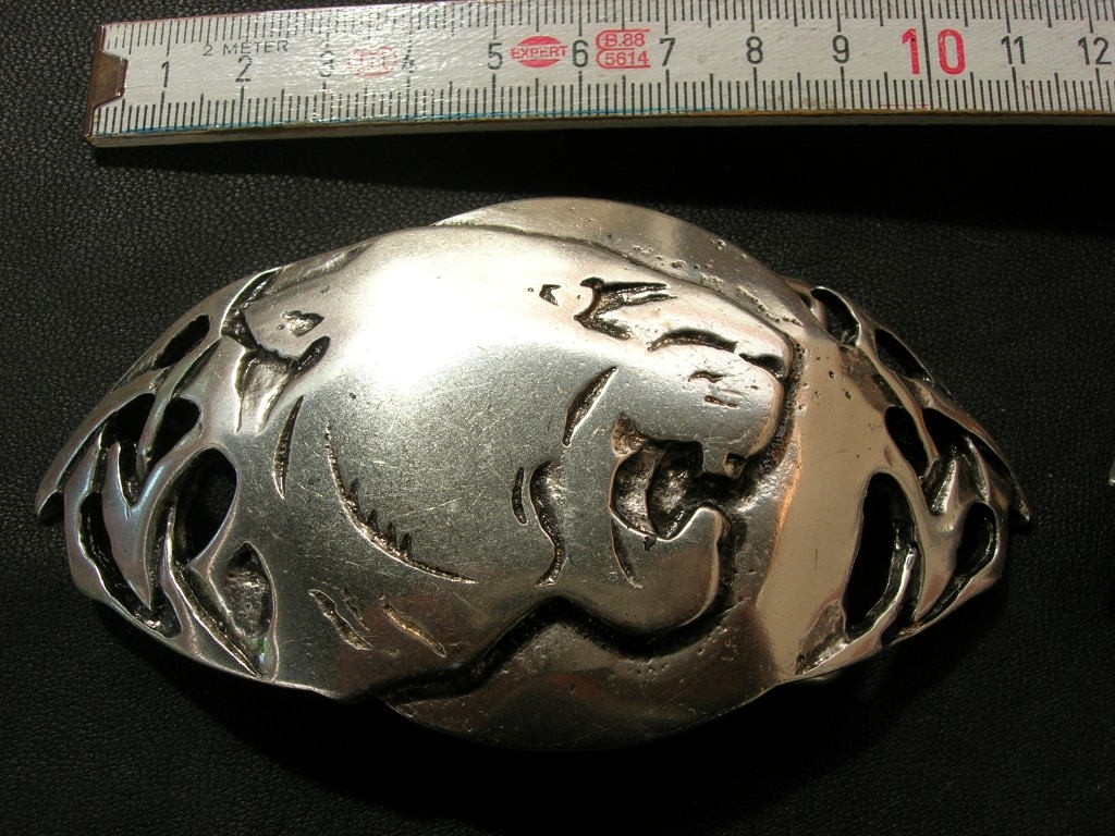 Koppelschnalle Tigerkopf 4,0 cm (SL401) Ausverkauft