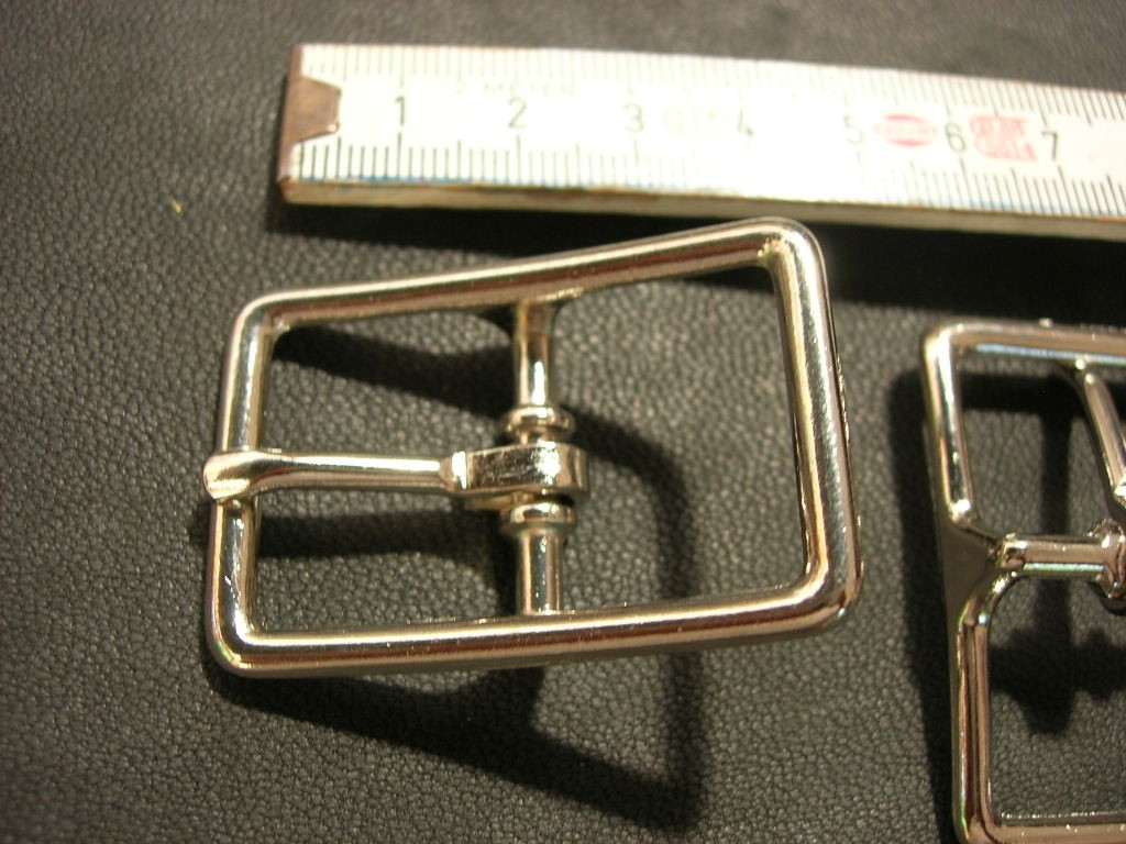 Doppelschnalle Stahl vernickelt 2,3 cm (121Z7/8NI)