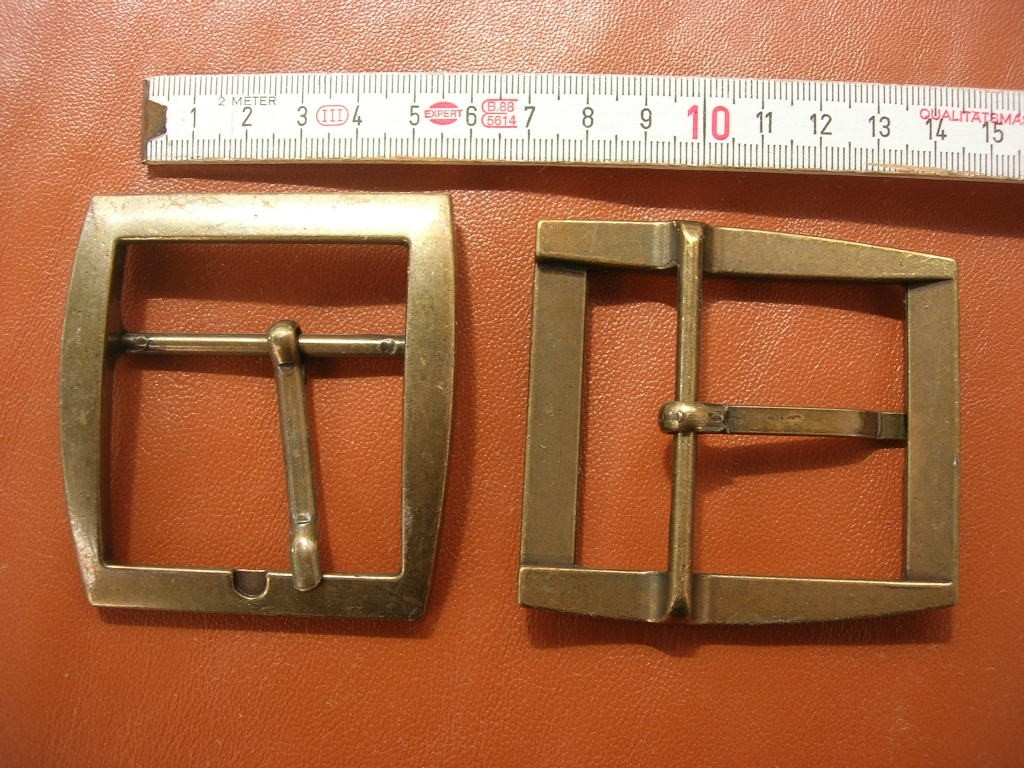 Doppelschnalle 5,0 cm altmessing (E19K1) 
