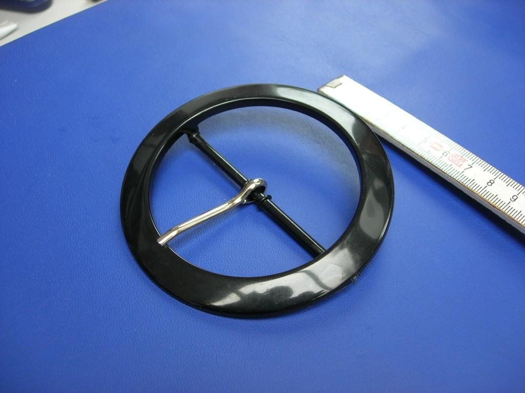 Plastik-Doppelschnalle 7,0 cm schwarz (E19K153)