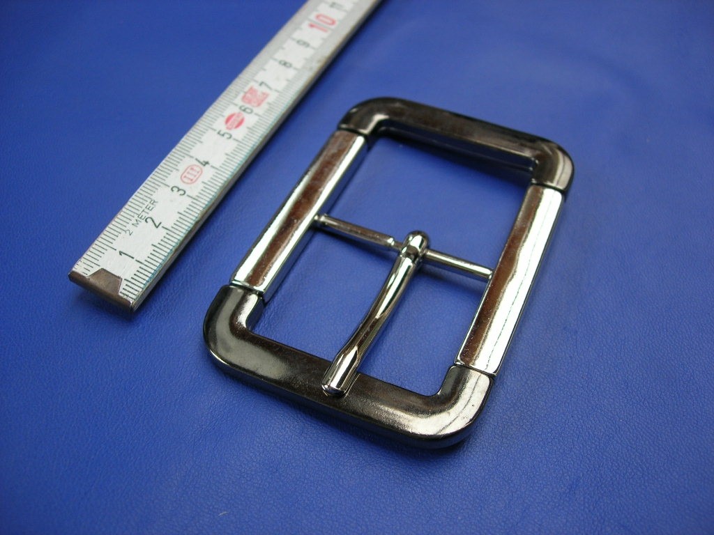 Doppelschnallen 4,0 cm zweifarbig schwarznickel nickel (E19K230)
