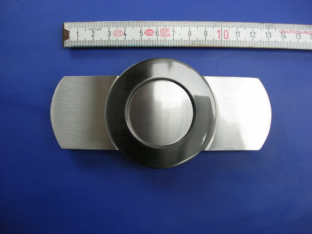 Koppelschnallen 4,0 cm satiniert mit schwarznickel (E19K249) 