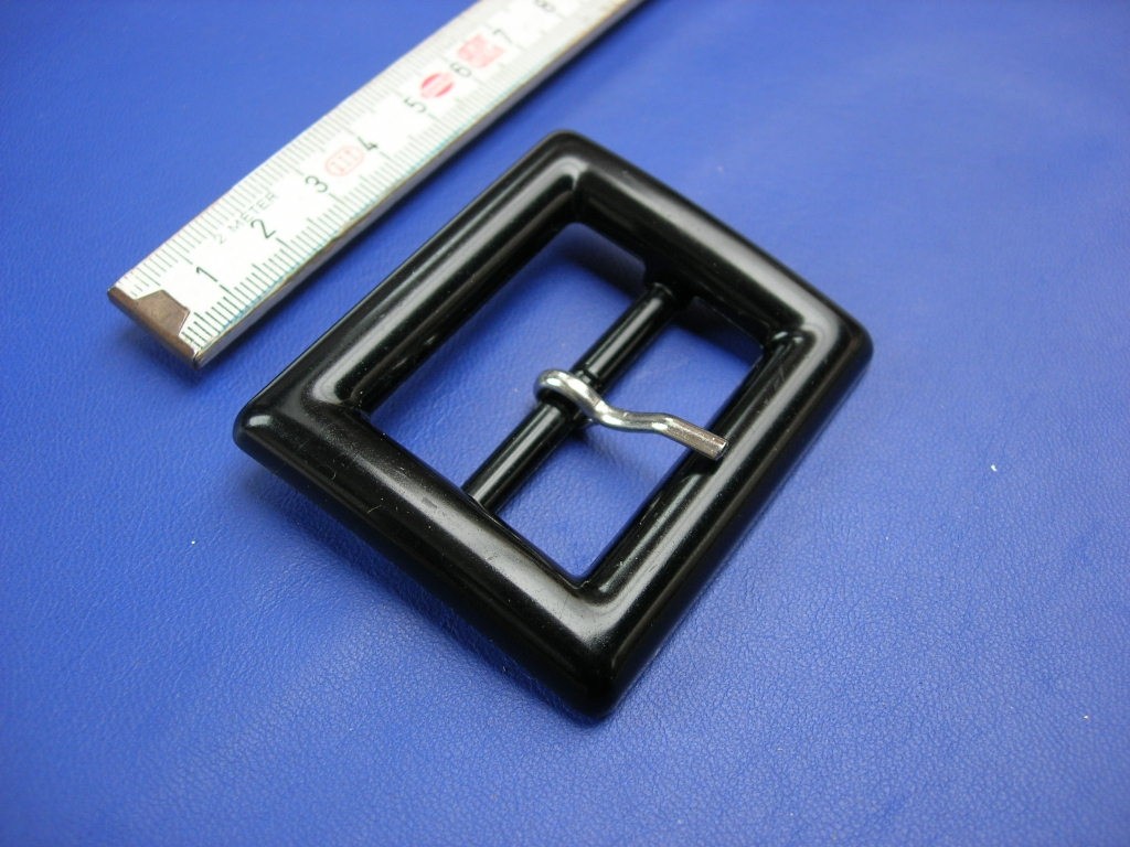 Doppelschnalle 4,0 cm plastik schwarz (E19K243) 