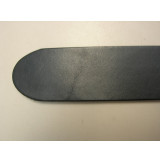 Crouponrindleder Gürtelstreifen (CG1) 3,9 cm breit, schwarz, glatt, fest, glänzend, ca. 4,5 mm dick