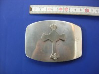 Koppelschnalle 4,0 cm uset-silver mit Strass (E19K65) 