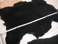 Lammfellvelour schwarz kräftig (O1610SLO) 