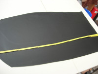 Wasserbüffelcroupon schwarz gedeckt ca. 3,5 mm (EC253350SB).