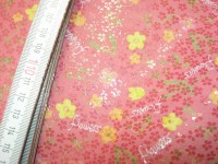 Rindspaltleder "Flowers" rosa 1,2 mm (T1110KB) 
