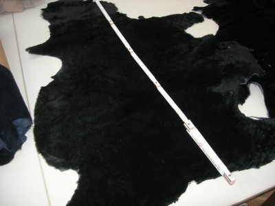 Lammfellfutterfelle schwarz kräftig (O1610SS).